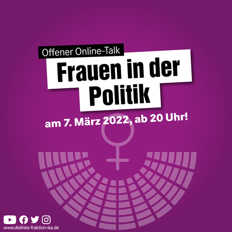 Frauen in der Politik - Online-Talk am 7. März